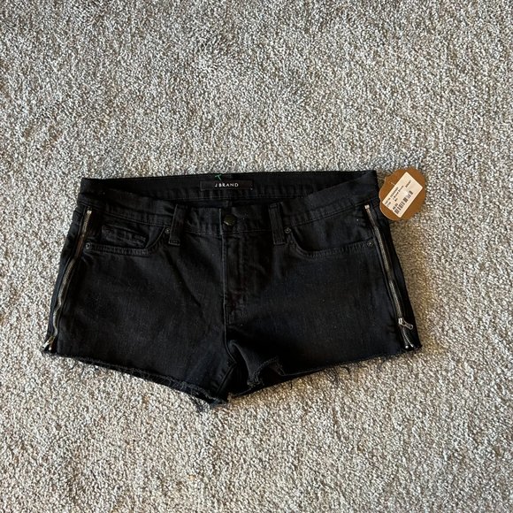 J brand shorts womens 4 back side zip grunge casual summer vacation denim - Picture 1 of 12
